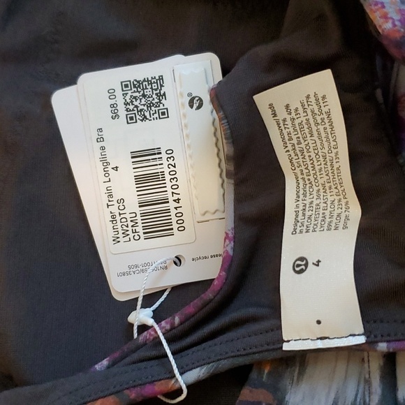 Wunder Under Train Long Line Lululemon Bra. - Picture 4 of 4